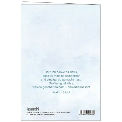 Gute Wünsche zur Segnung - Faltkarte Segnung mit Umschlag