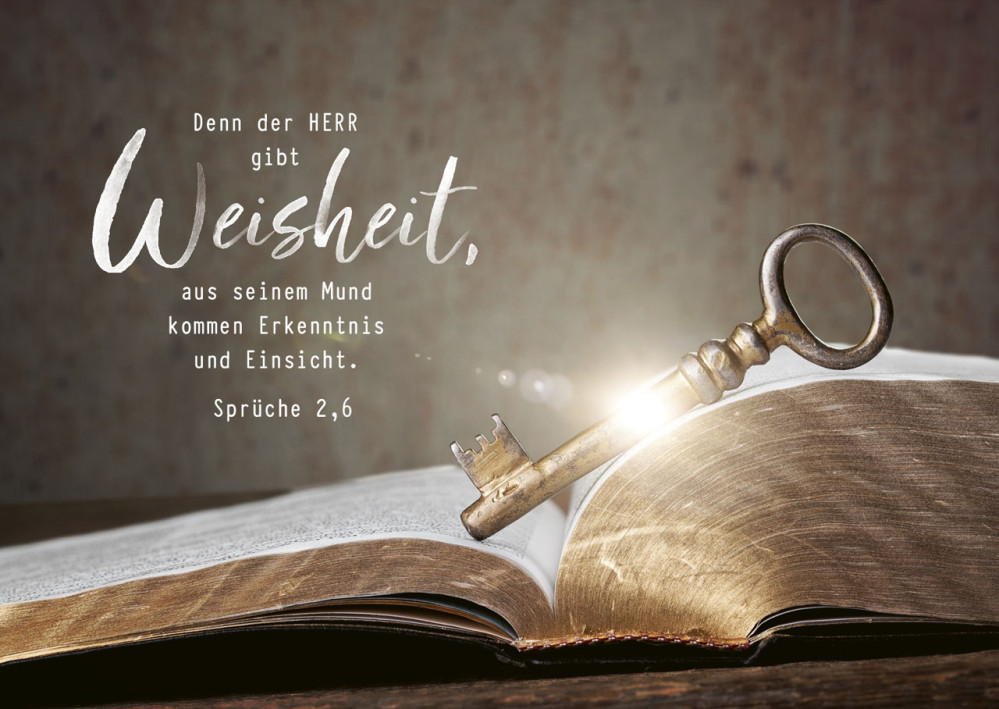 Postkarte Weisheit - Sprüche 2,6