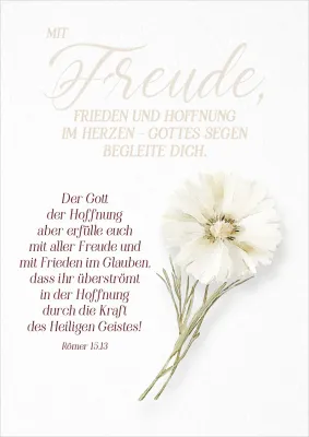 Faltkarte Freude - Römer 15,13