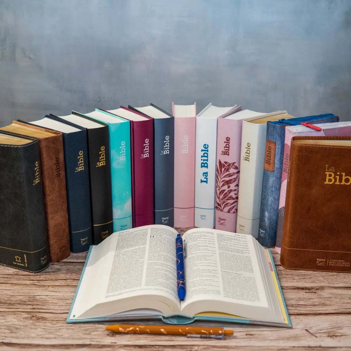 Bible Segond 21 französisch kompakt - Hardcover Skivertex metalblau