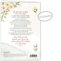 Faltkarte - Zum Geburtstag Gottes Segen - Psalm 23 - mit Umschlag