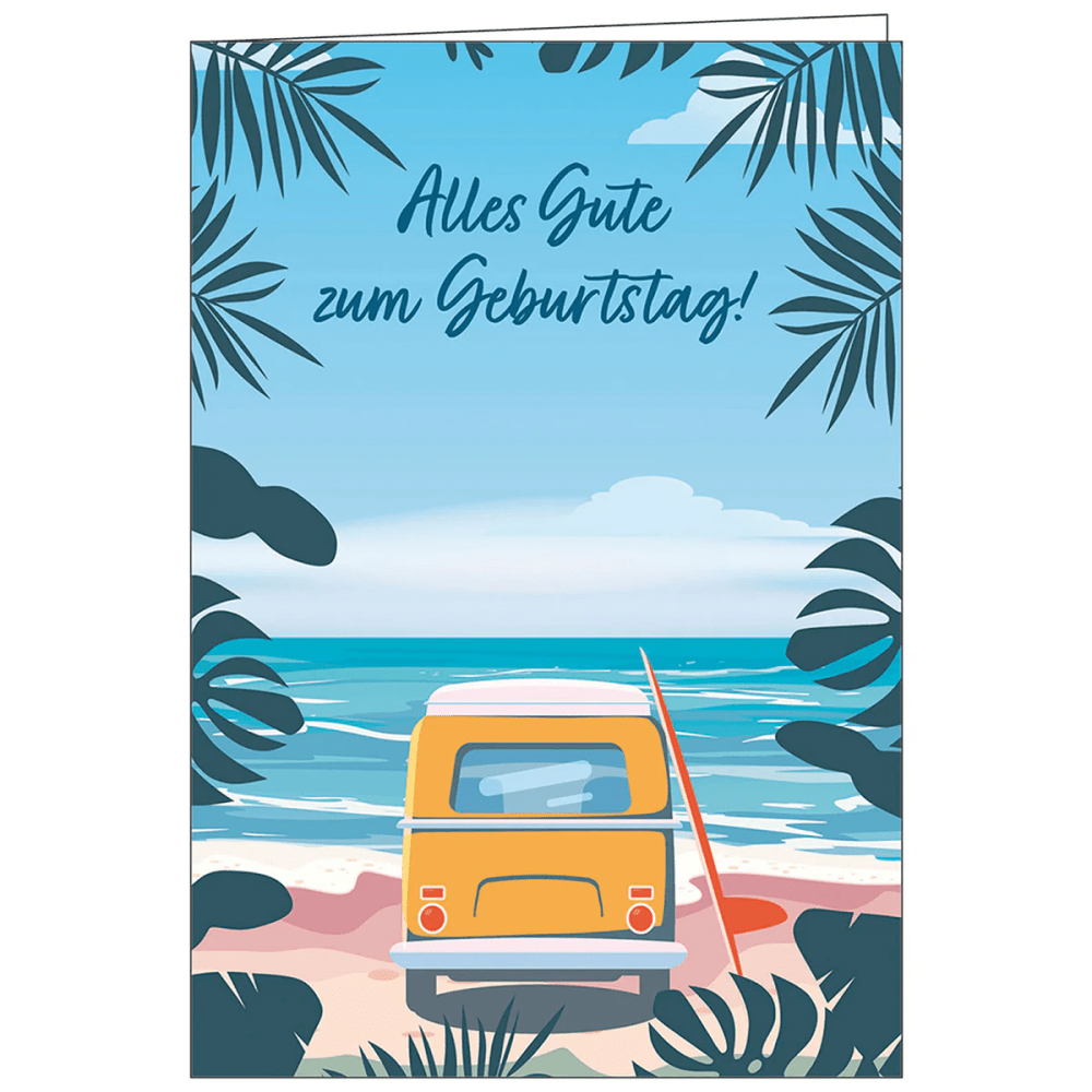 Faltkarte - Alles Gute zum Geburtstag - mit Umschlag