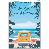 Faltkarte - Alles Gute zum Geburtstag - mit Umschlag