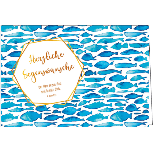 Faltkarte - Der Herr segne dich - Fische - mit Umschlag