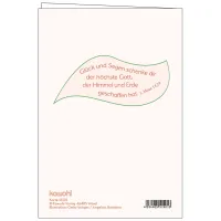 Faltkarte - Herzlichen Glückwunsch und Gottes Segn - Blumen - mit Umschlag