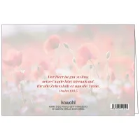 Faltkarte - Zum Geburtstag alles Gute und Gottes Segen - Klatschmohn - mit Umschlag