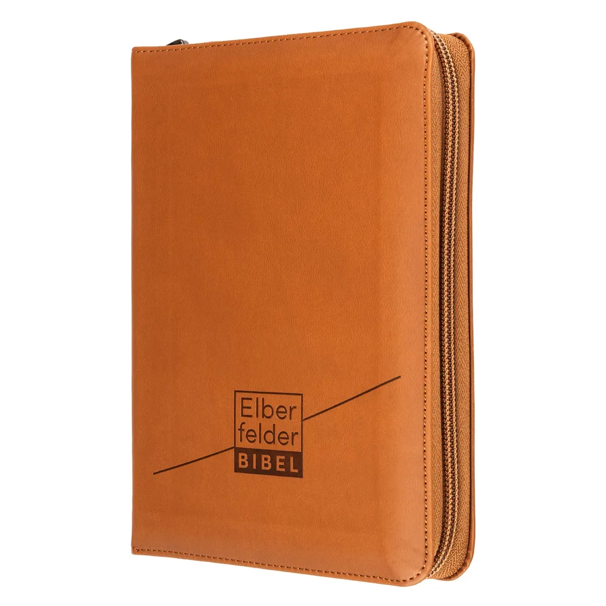 Elberfelder Bibel Taschenausgabe - Kunstleder braun, Reissverschluss