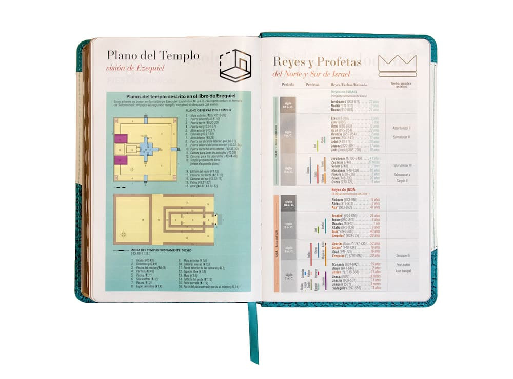 Spanisch, Bibel Reina Valera, Taschenformat - gebunden Kunstleder blau, Griffregister,...