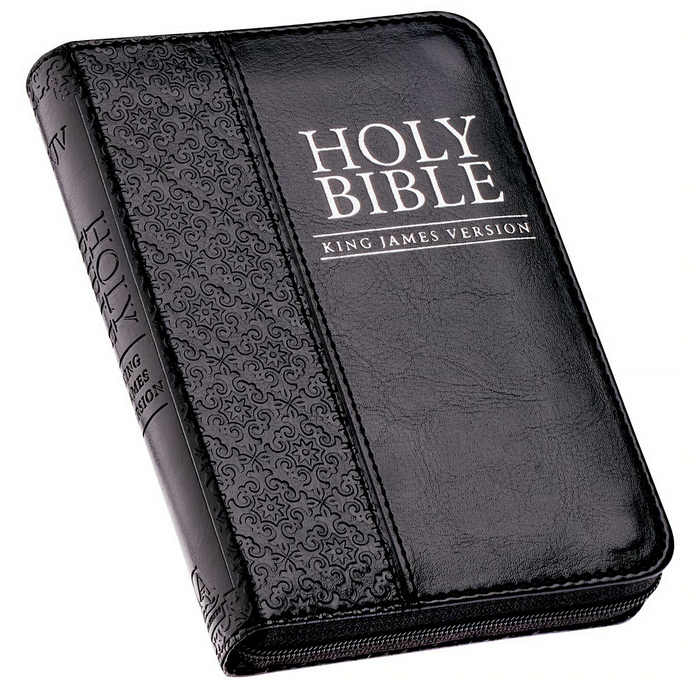 Englisch, Bibel King James version, mini Taschenbuch, Reissverschluss, schwarz