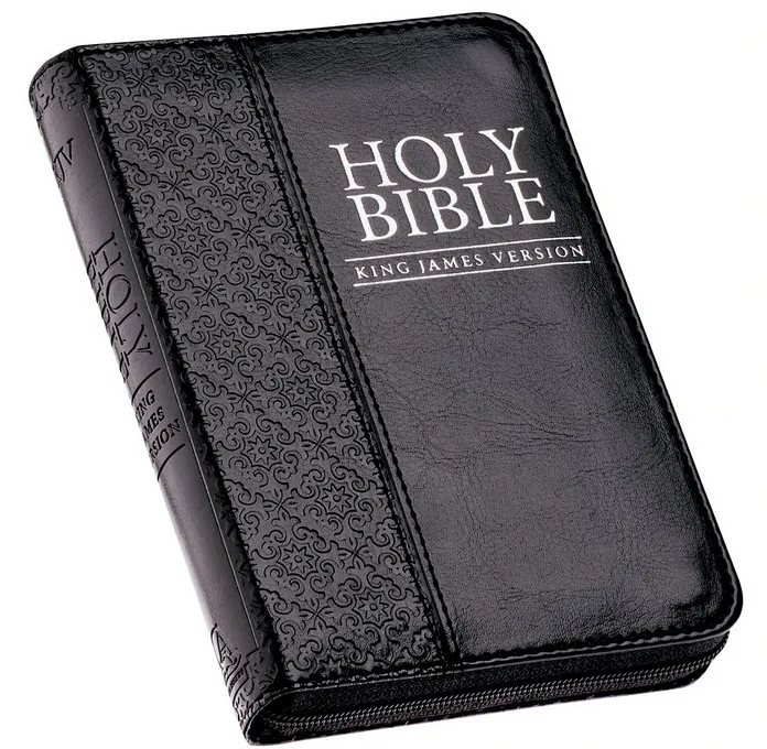 Englisch, Bibel King James version, mini Taschenbuch, Reissverschluss, schwarz