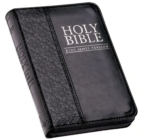 Englisch, Bibel King James version, mini Taschenbuch, Reissverschluss, schwarz