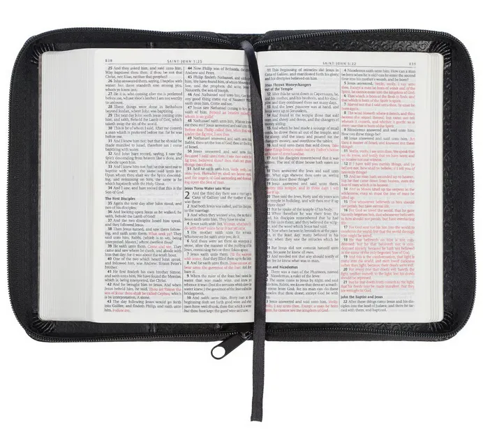 Englisch, Bibel King James version, mini Taschenbuch, Reissverschluss, schwarz