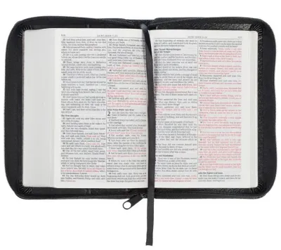 Englisch, Bibel King James version, mini Taschenbuch, Reissverschluss, schwarz