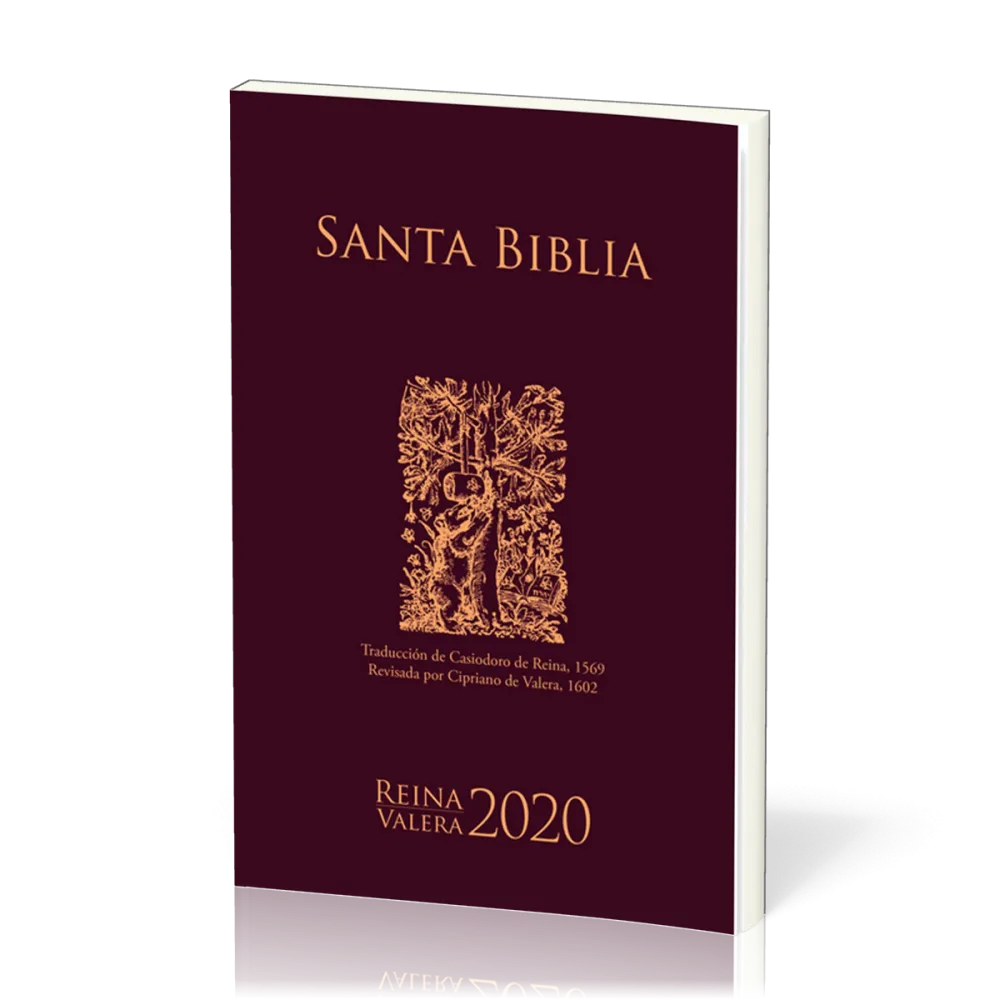 Spanisch, Bibel Reina Valera 2020, Evangelisationsbibel, broschiert, bordeaux