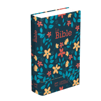 Bibel Segond 21, französisch (Premium Style) - gestepptes Hardcover aus Canvas mit Blumenmuster