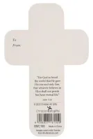 Minikarte - He is risen / Er ist auferstanden - braun, Kreuz