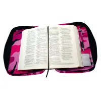 Bibeltasche Ichthys XL - rosa, Nylon mit Tragegriff, Leseband, Stiftschllaufe