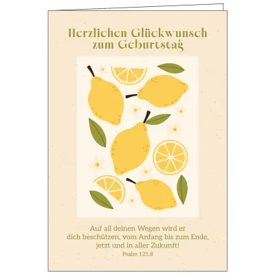 Faltkarte - Herzlichen Glückwunsch zum Geburtstag - mit Umschlag