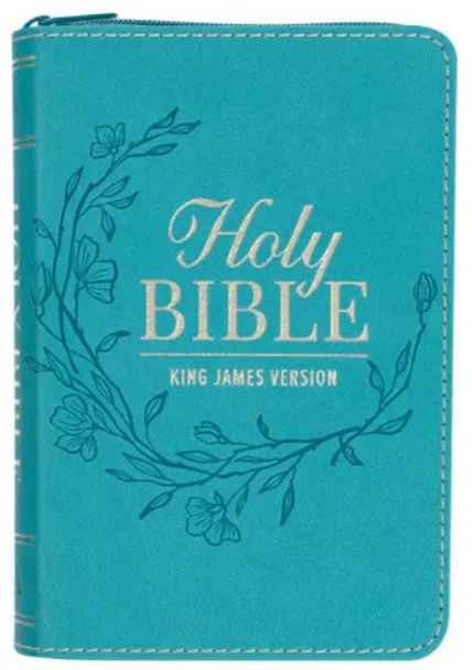 Englisch, Bibel, King James Version, Taschenformat mit Reissverschluss - türkis
