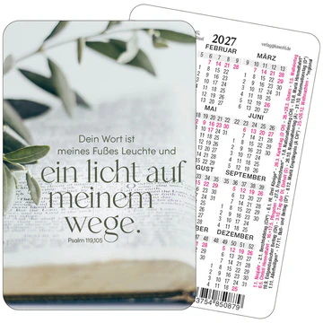 Dein Wort ist meines Fußes Leuchte - Spielkarten-Kalender