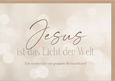 Faltkarte Jesus ist das Licht der Welt - Johannes 12,45