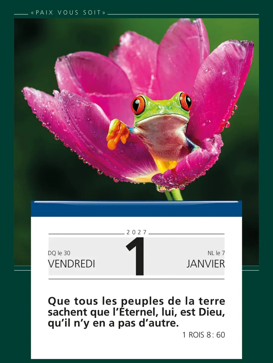Französisch, Gottes Wort für jeden Tag - Abreisskalender - Paix vous soit