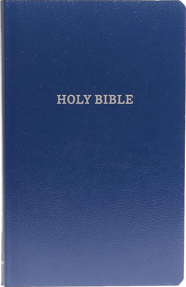 Anglais, Bible KJV, Gift & Award, similicuir, bleue - Leather-Look, Comfort Print, Red Letter
