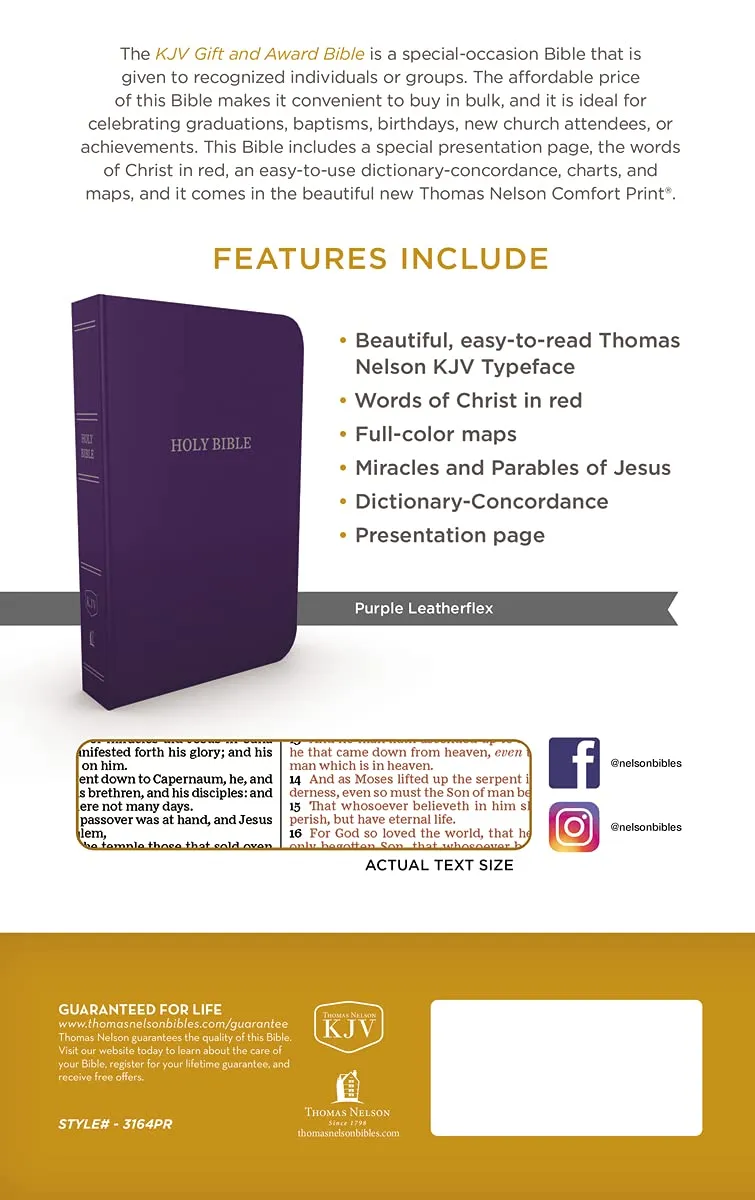 Englisch, Bibel King James Version, Gift & Award Bible, lila