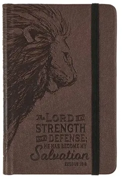 Notizbuch - The Lord is my strength / Der Herr ist meine Stärke - Kunstleder mit elastischem...