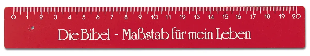 Lineal - die Bibel-Maßstab für mein Leben - 20 cm, rot