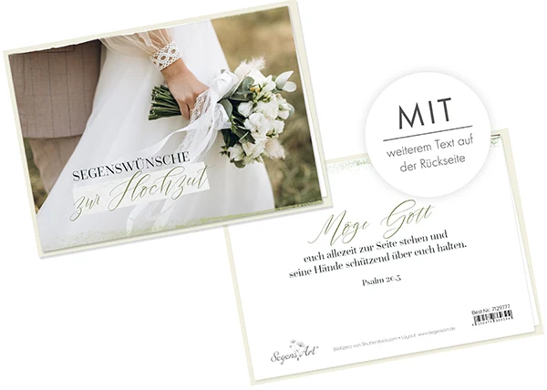 Doppelkarte Hochzeit - Segenswünsche zur Hochzeit - Psalm 20:5