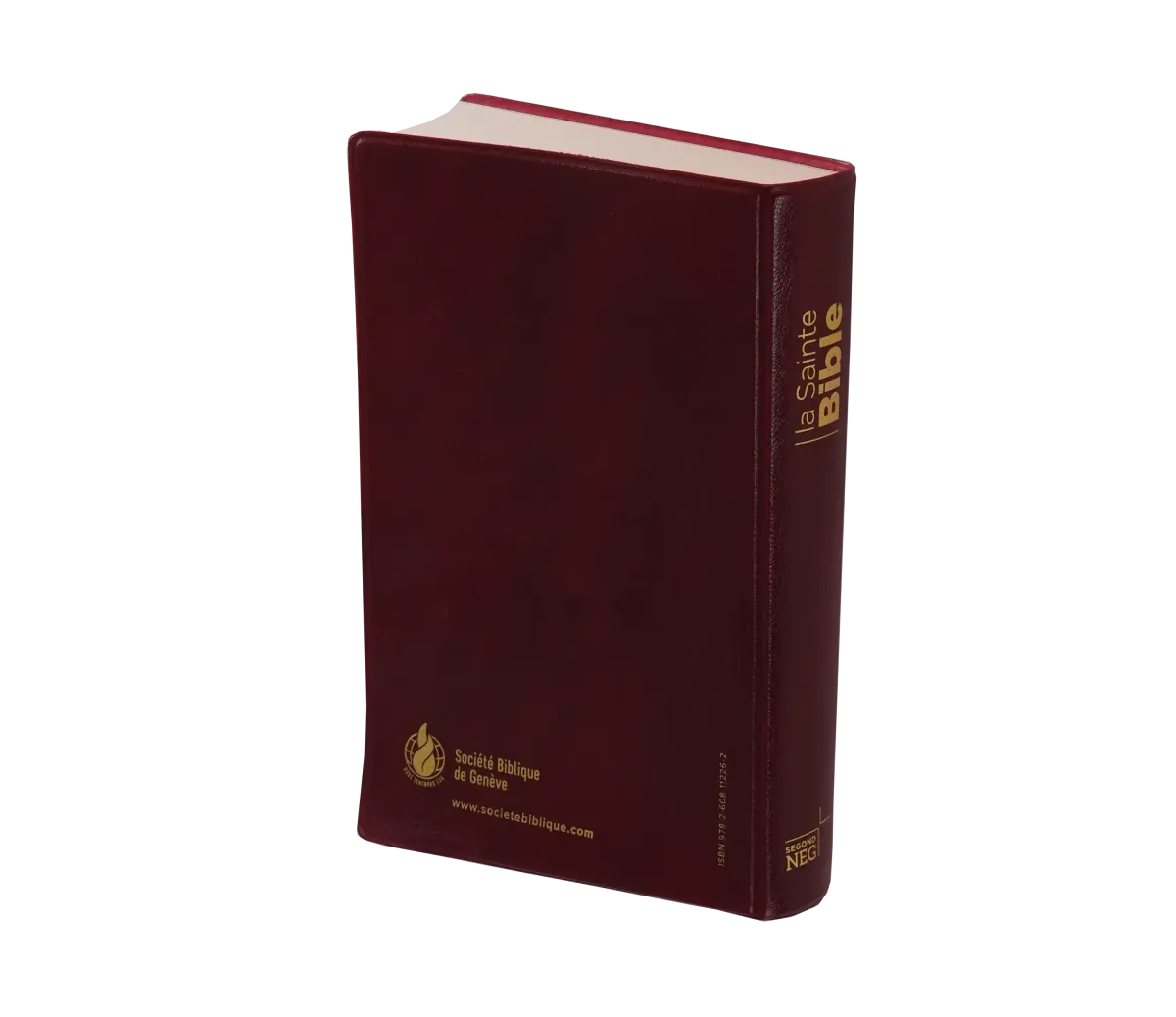 Bible Segond NEG, compacte, grenat - couverture souple, flexa