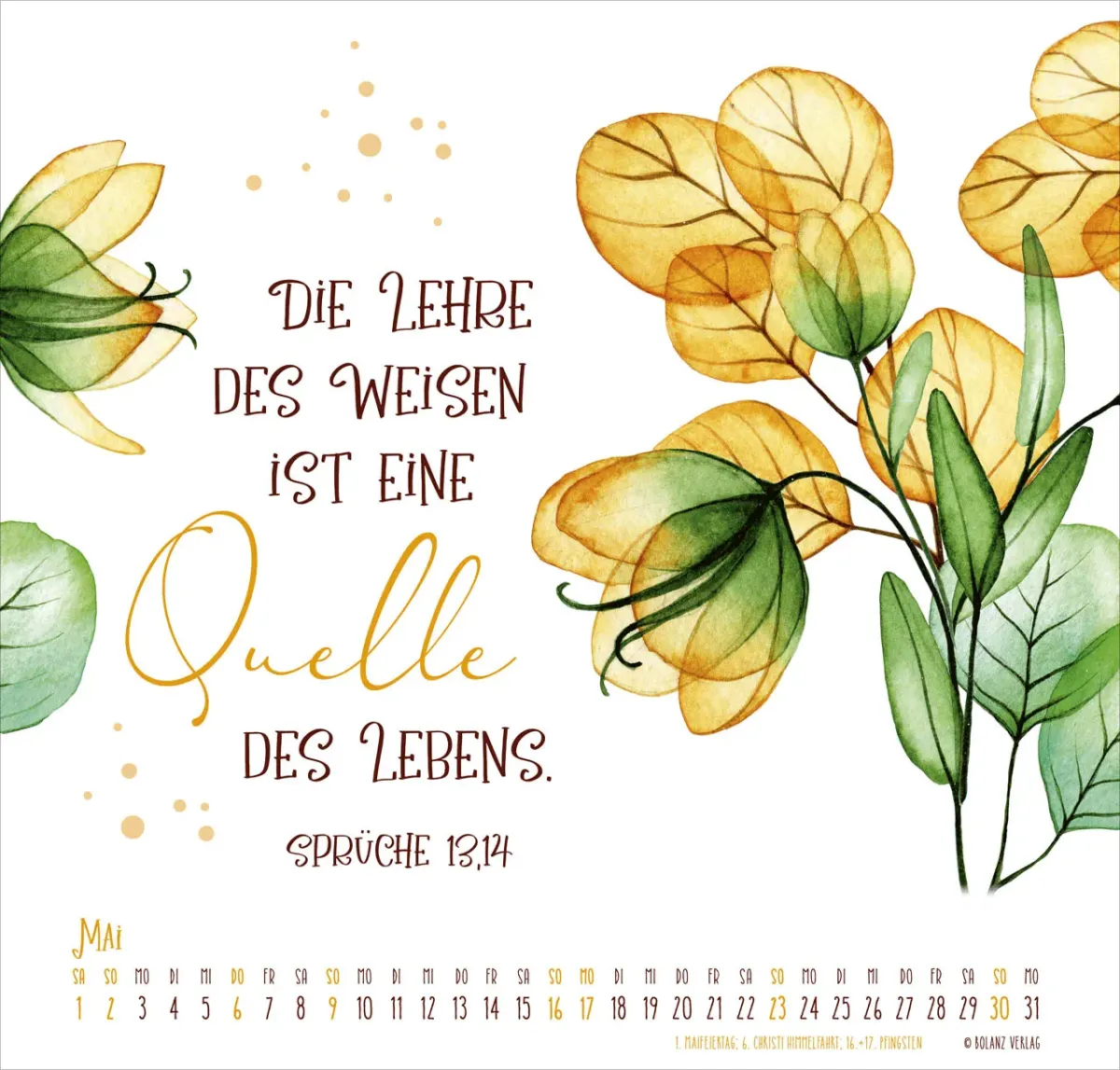 Gesegnet Tag für Tag - Posterkalender