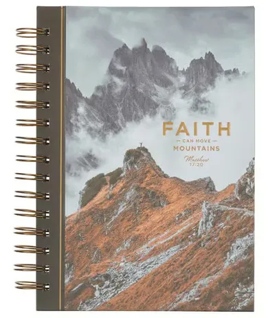 Notizbuch - Faith can move mountains / Glaube kann Berge versetzen / Mt. 17:20 - mit...