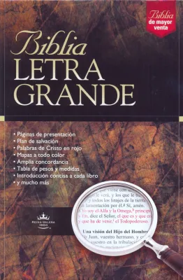ESPAGNOL BIBLE RVR 1960 LETRA GRANDE SIMILI NOIR