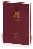 Bibel Schachter 2000, Taschenausgabe mit Parallelstellen, Goldschnitt, weinrot