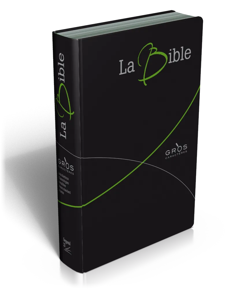 BIBEL SEGOND 21, GROSSDRUCK, FLEXIBLER EINBAND, FIBROLEDER, SCHWARZ