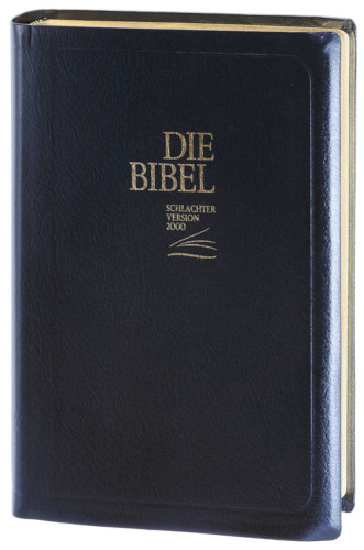 BIBEL SCHLACHTER 2000, FIBROLEDER, GOLDSCHNITT, SCHWARZ