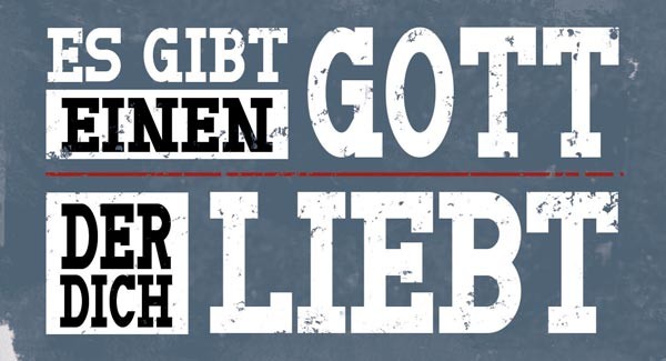 Wandschmuckschild Vintage "Es gibt einen Gott, der dich liebt"