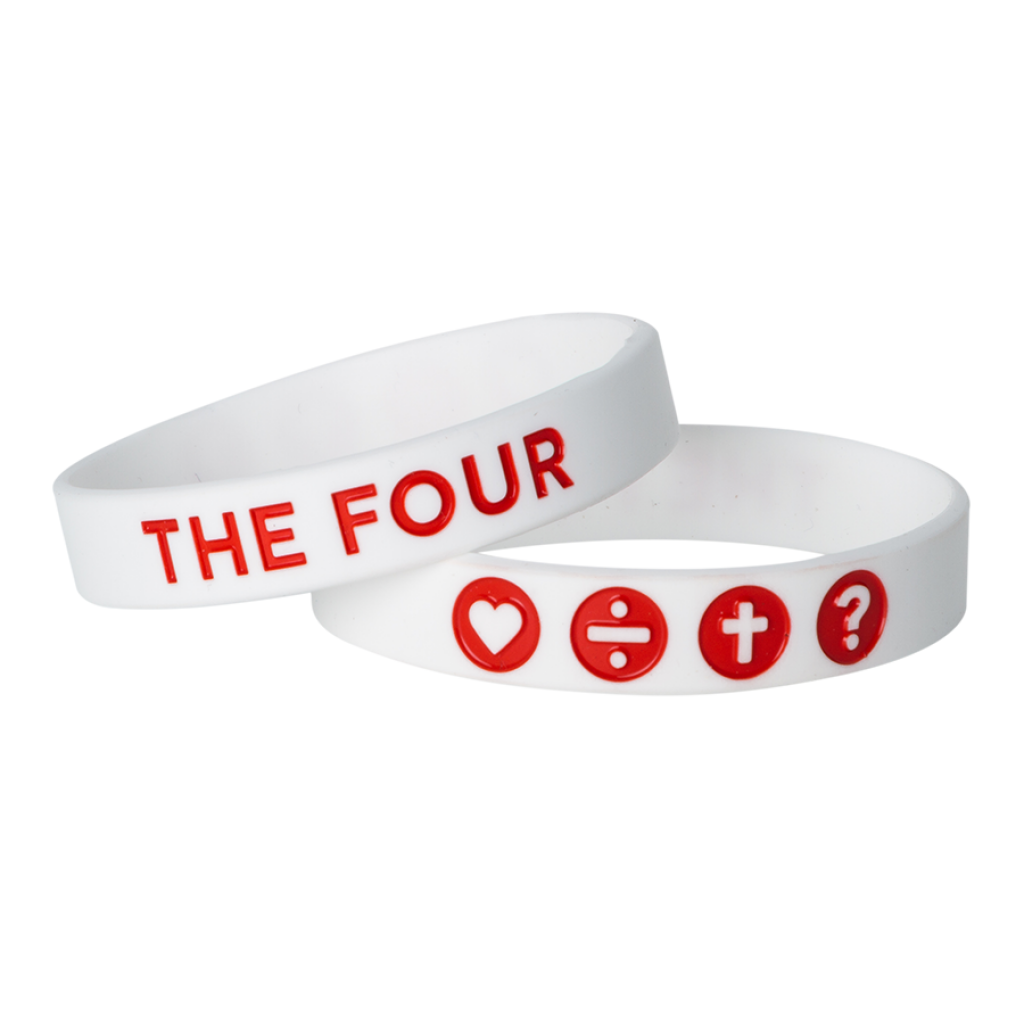 THE FOUR - ARMBAND WEISS/ROT 190MM