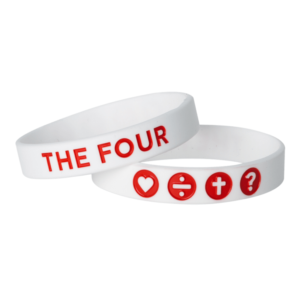 THE FOUR - ARMBAND WEISS/ROT 190MM