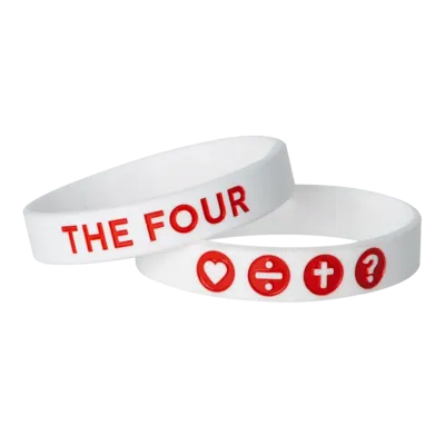 THE FOUR - ARMBAND WEISS/ROT 190MM