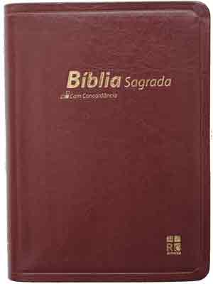 Portugesisch, Bible Almeida Revidiert und Korrigiert, DN47C, Kunstleder, bordeaux, kompakt, mit...