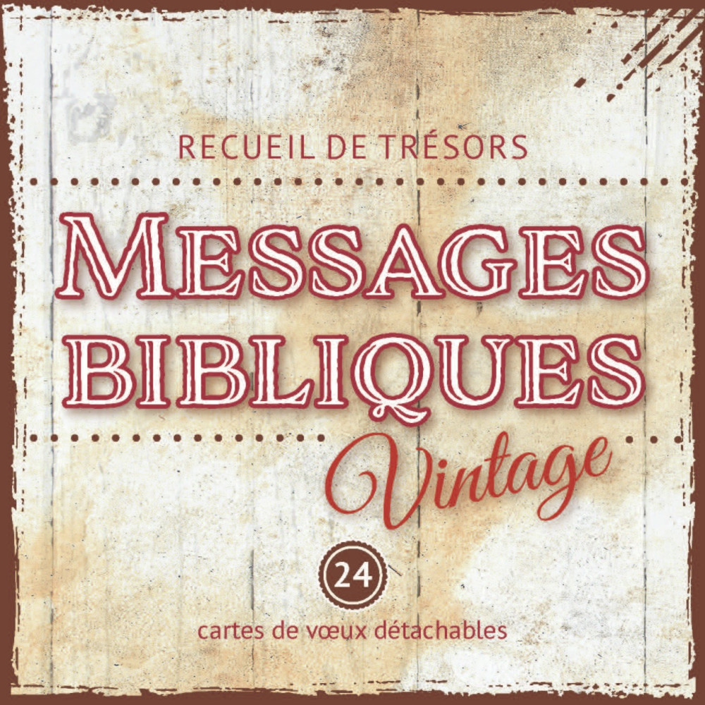 Messages bibliques vintage - Recueil de mini-cartes à spirale