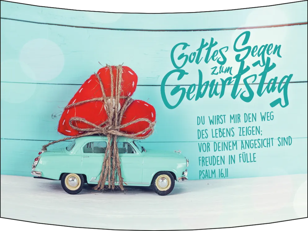 Aufstell Karte Geburtstag Oldtimer mit Herz