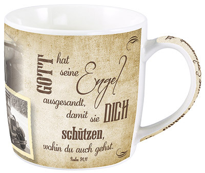 Tasse - Gott hat seine Engel ausgesandt Vintage