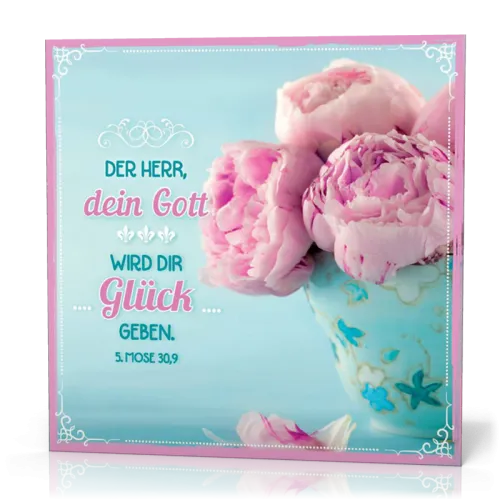 Metalltafel Der HERR, Gott wird dir Glüc - 13 x 13 cm