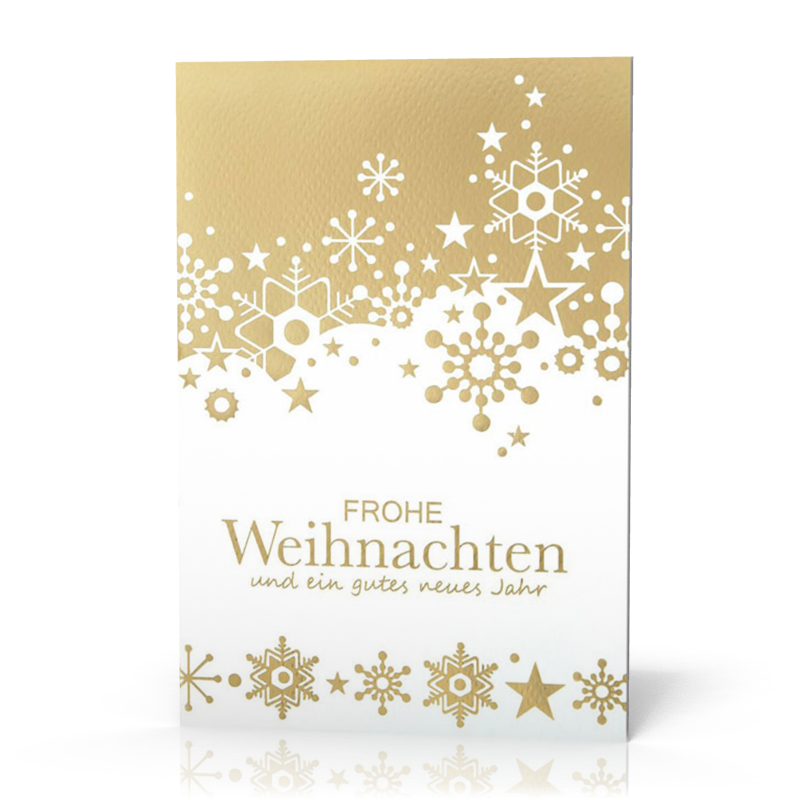 Doppelkarte Weihnachten Schneeflocken PG5