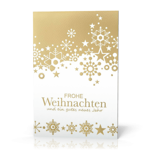 Doppelkarte Weihnachten Schneeflocken PG5