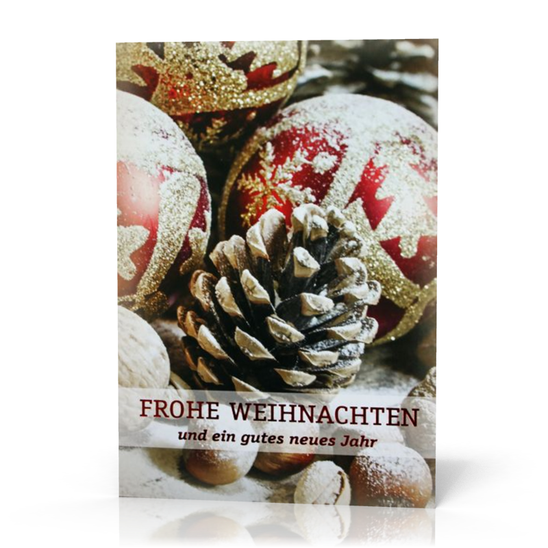 Doppelkarte Weihnachten Tannenzapfen PG4